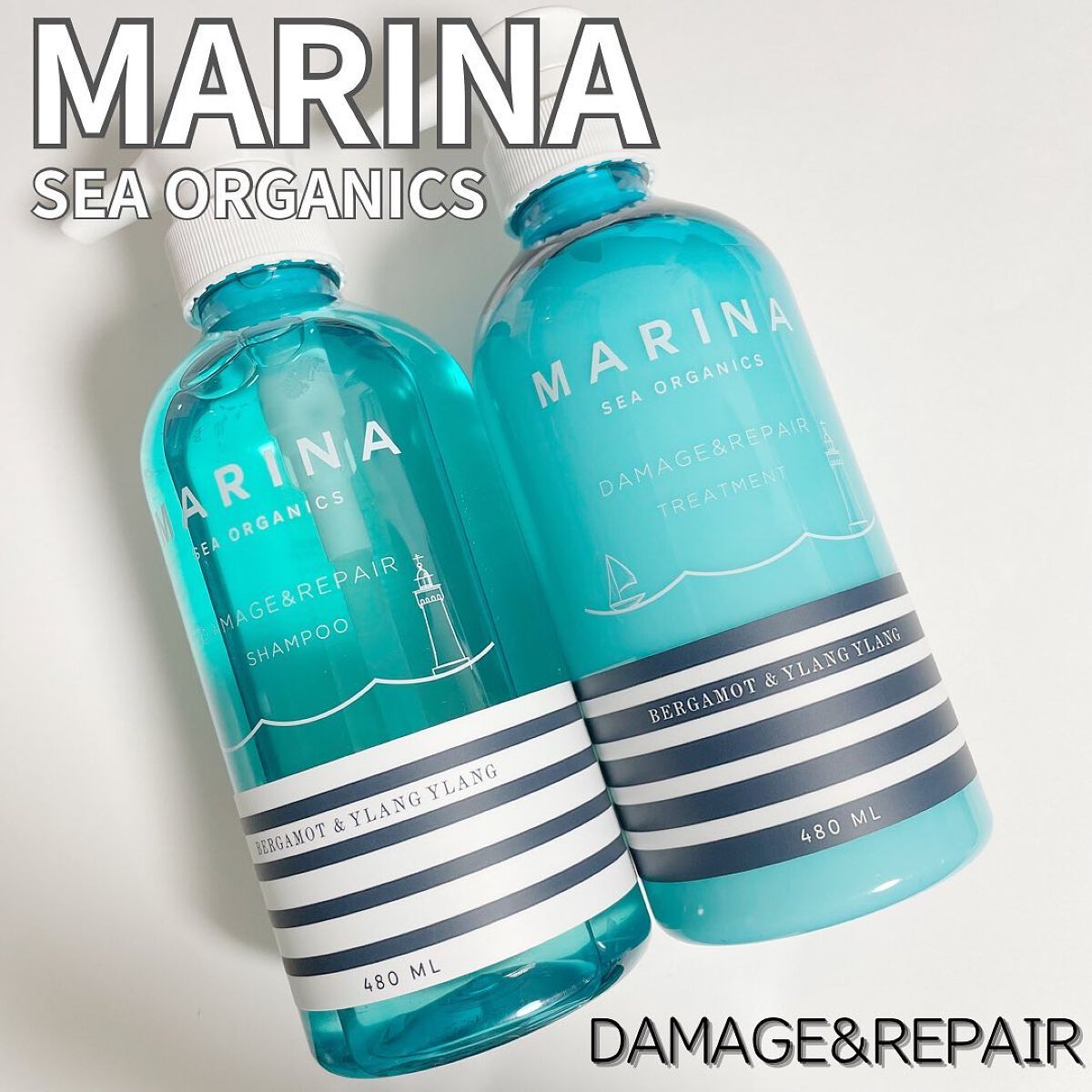 ダメージリペアシャンプー&トリートメント/マリーナシーオーガニック/市販シャンプーを使ったクチコミ(1枚目)
