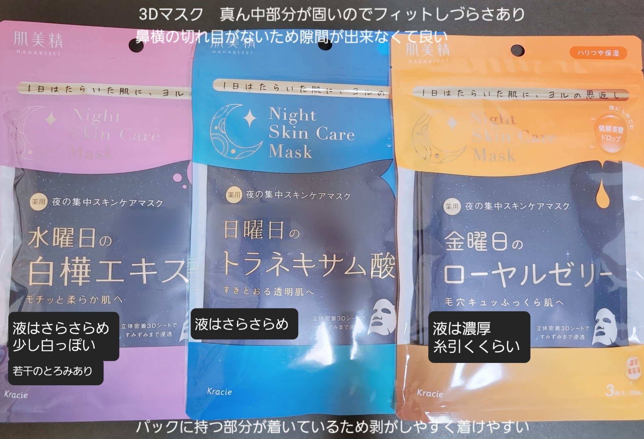 肌美精 薬用日曜日のナイトスキンケアマスク/肌美精/シートマスク・パックを使ったクチコミ（1枚目）