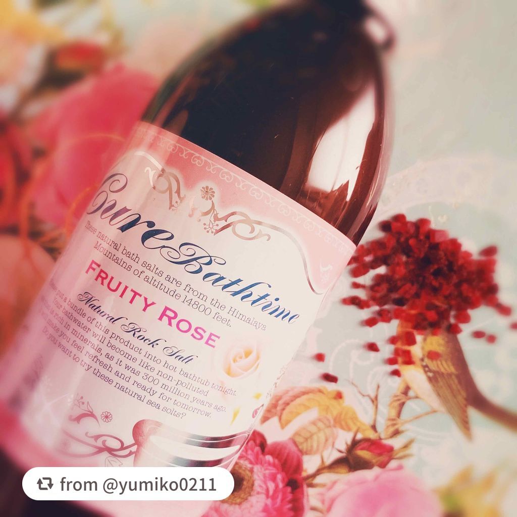 Cureバスタイム フルーティローズの香り/Cure/無機塩系入浴剤を使ったクチコミ(1枚目)