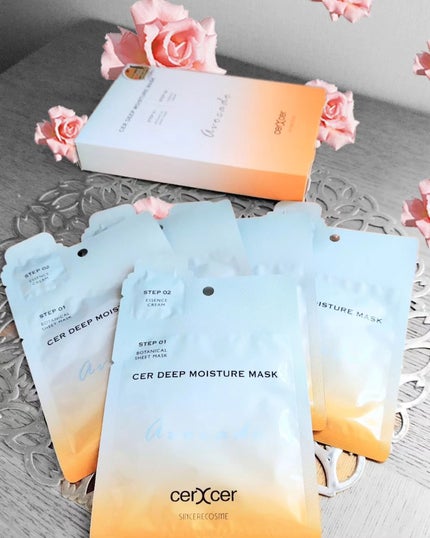 ディープモイスチャー マスク (ケアクリーム付き)/cerXcer/シートマスク・パックを使ったクチコミ(4枚目)