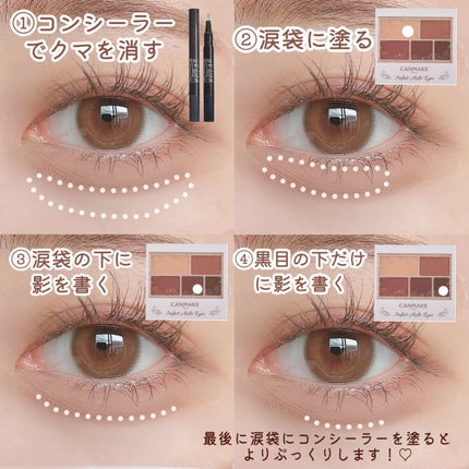 パーフェクトマルチアイズ/キャンメイク/アイシャドウパレットを使ったクチコミ(2枚目)