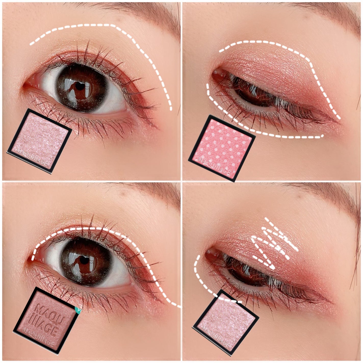 ドラマティックアイカラー (パウダー)/(クリーム)/マキアージュ/アイシャドウパレットを使ったクチコミ(2枚目)