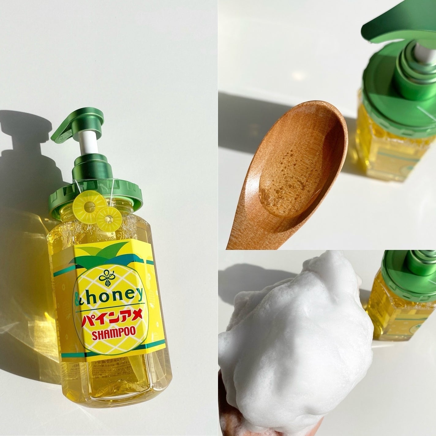 アンドハニー ディープモイスト パインアメ 限定ペアセット/&honey/市販シャンプーを使ったクチコミ(3枚目)