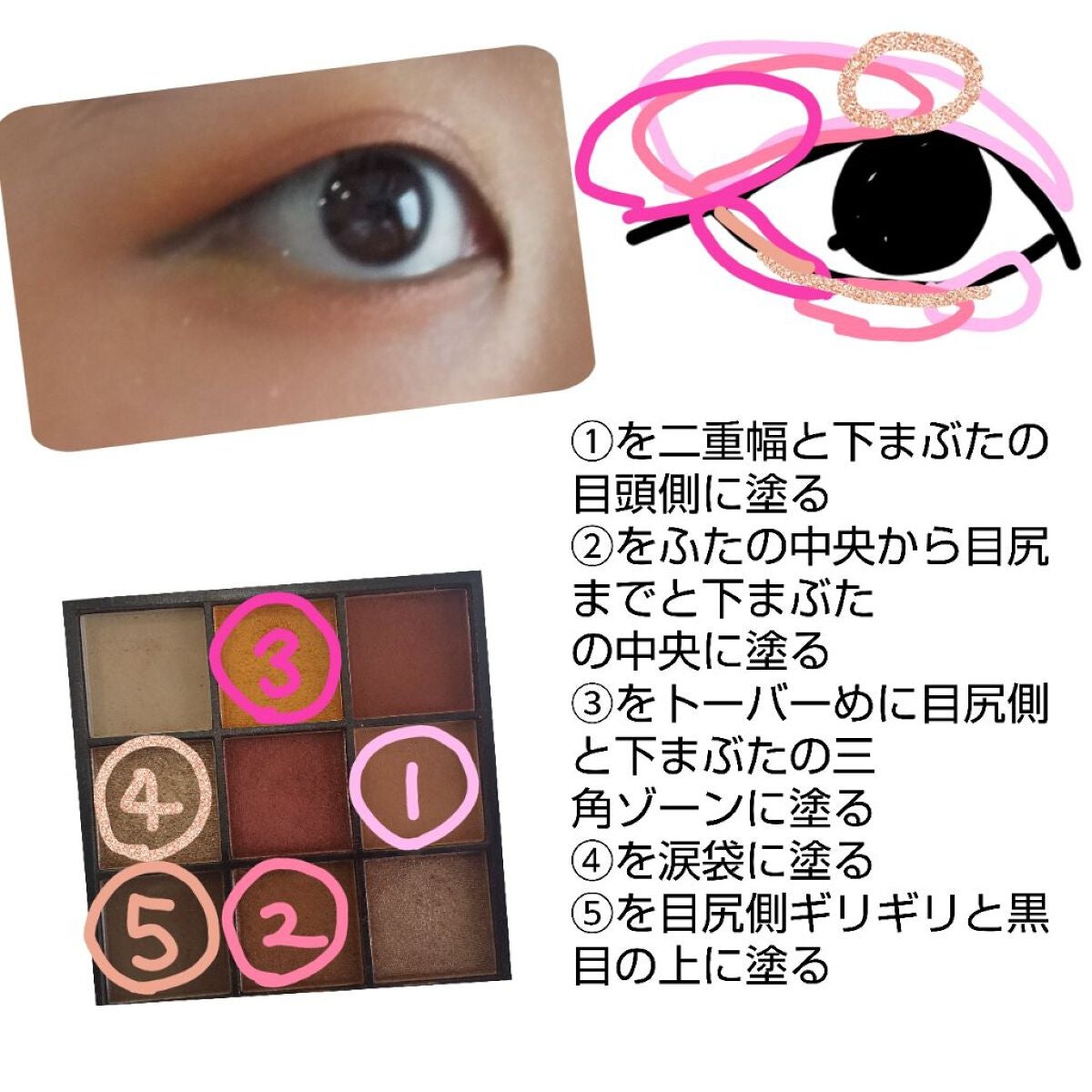 ブルーミングアイカラーパレット (TOKYO GIRLS COLLECTION)/U R GLAM/アイシャドウパレットを使ったクチコミ(2枚目)