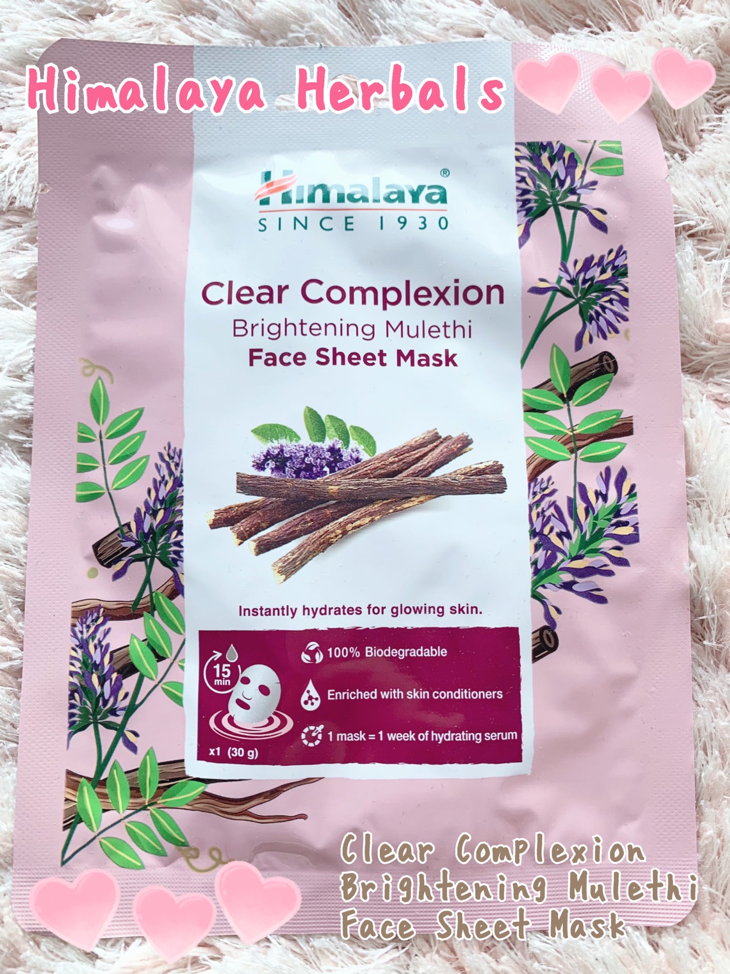 Clear Complexion Brightening Mulethi Face Sheet Mask Himalaya Herbals