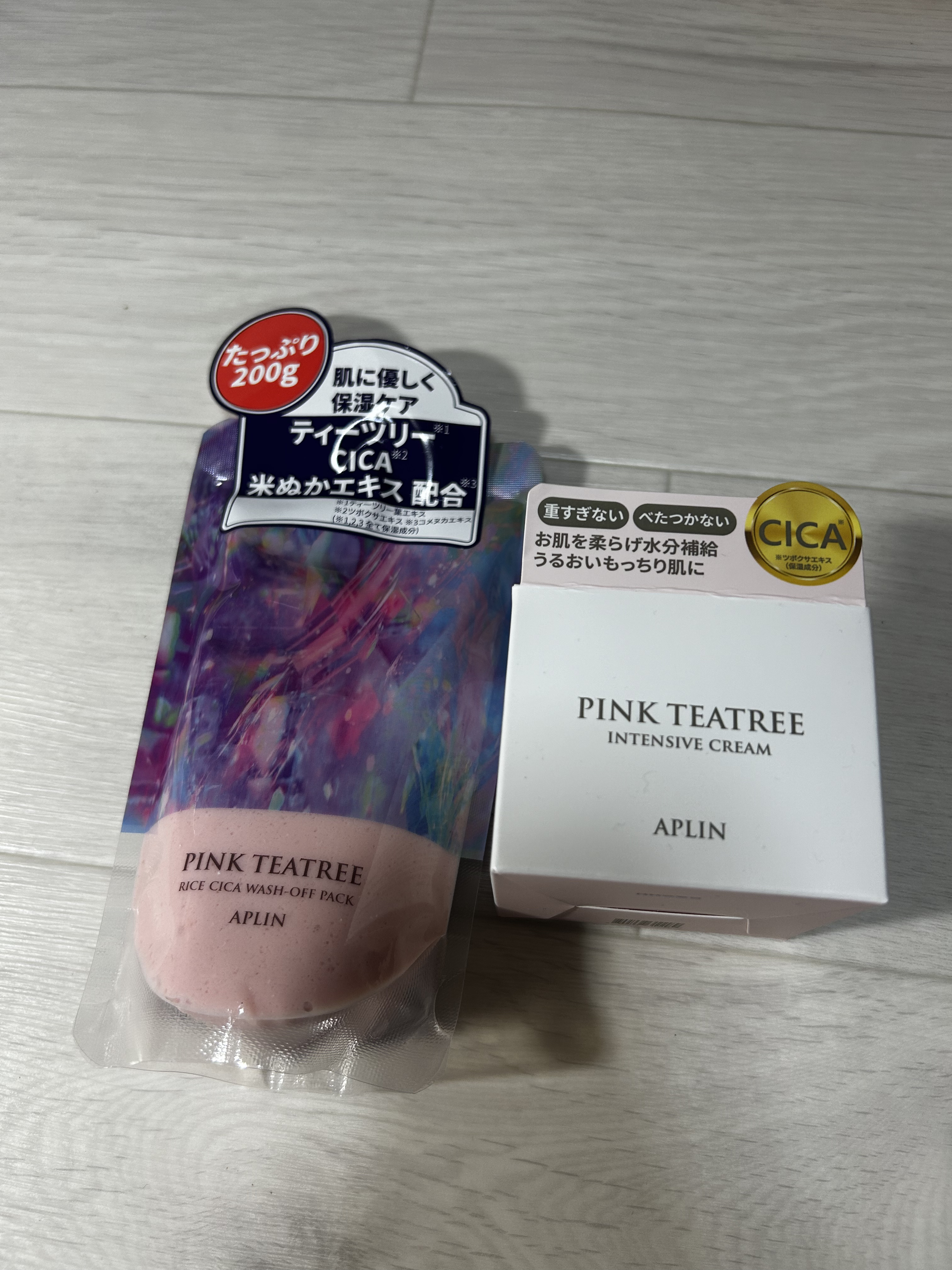 ピンクティーツリーライスシカウォッシュオフパック/APLIN/洗い流すパック・マスクを使ったクチコミ（1枚目）