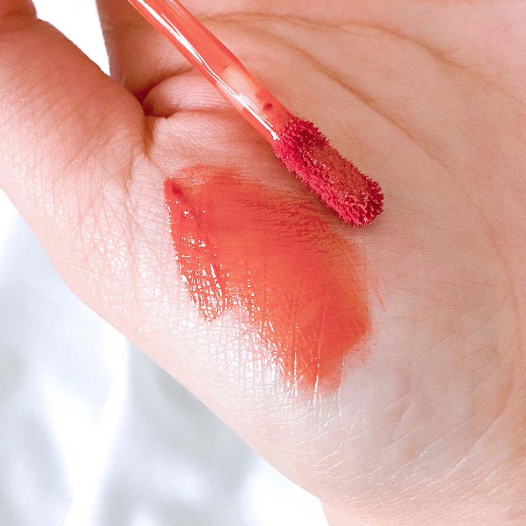 デュイフルウォーターティント 02 ソルティーピーチ/rom&nd/リップティントを使ったクチコミ（2枚目）