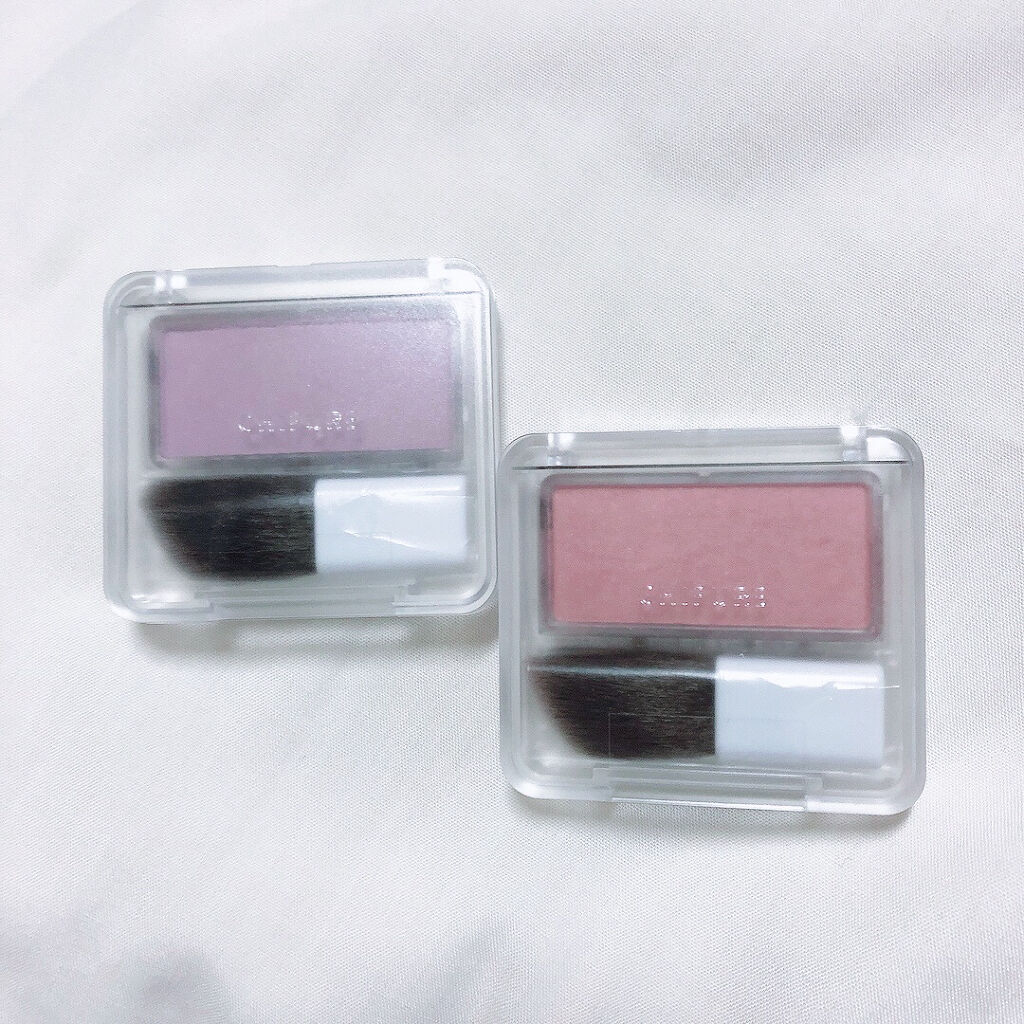 パウダー チーク　ニュアンスカラー 300 パープル系パール/ちふれ/パウダーチークを使ったクチコミ（2枚目）