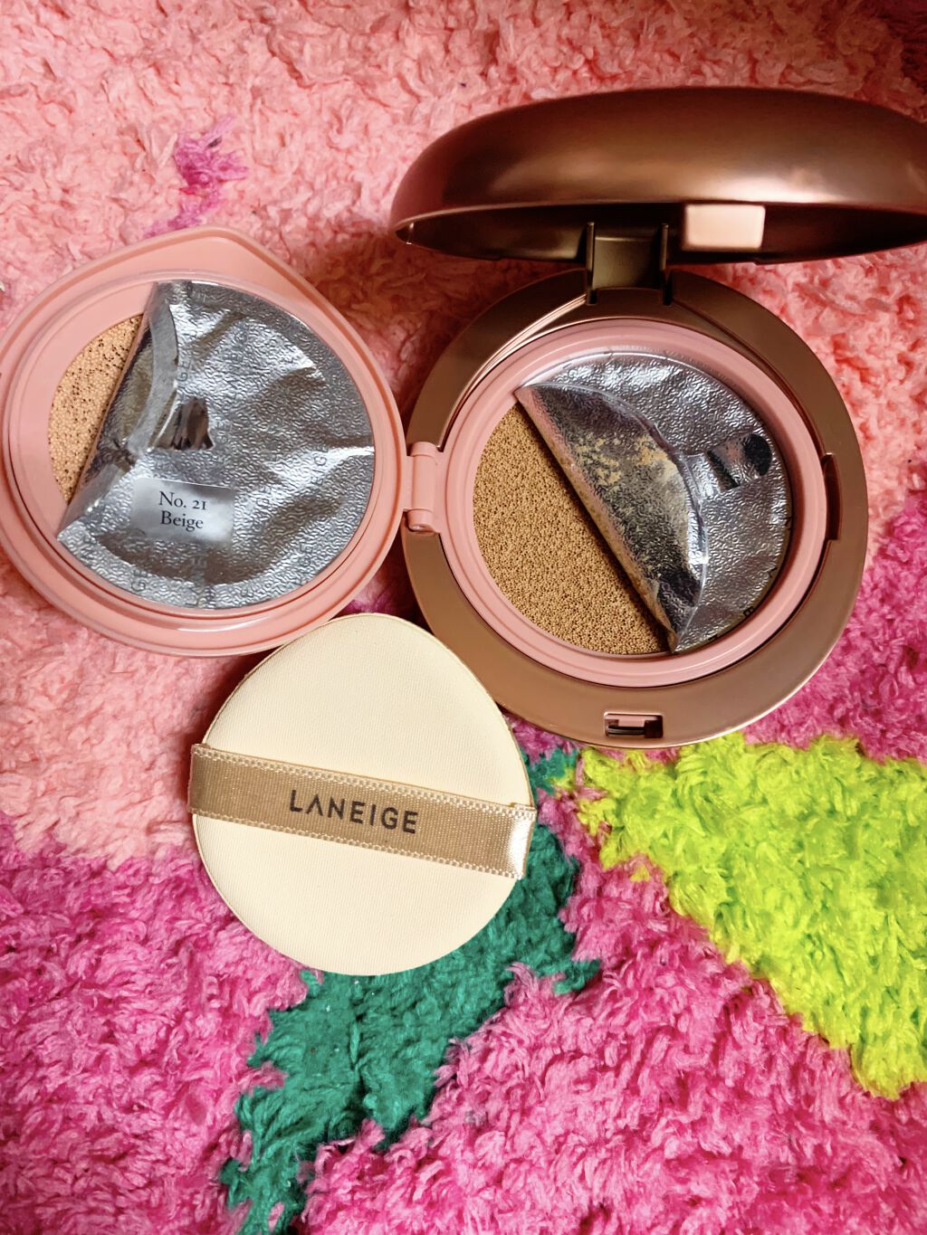 レイヤリング カバークッション/LANEIGE/クッションファンデーションを使ったクチコミ（2枚目）