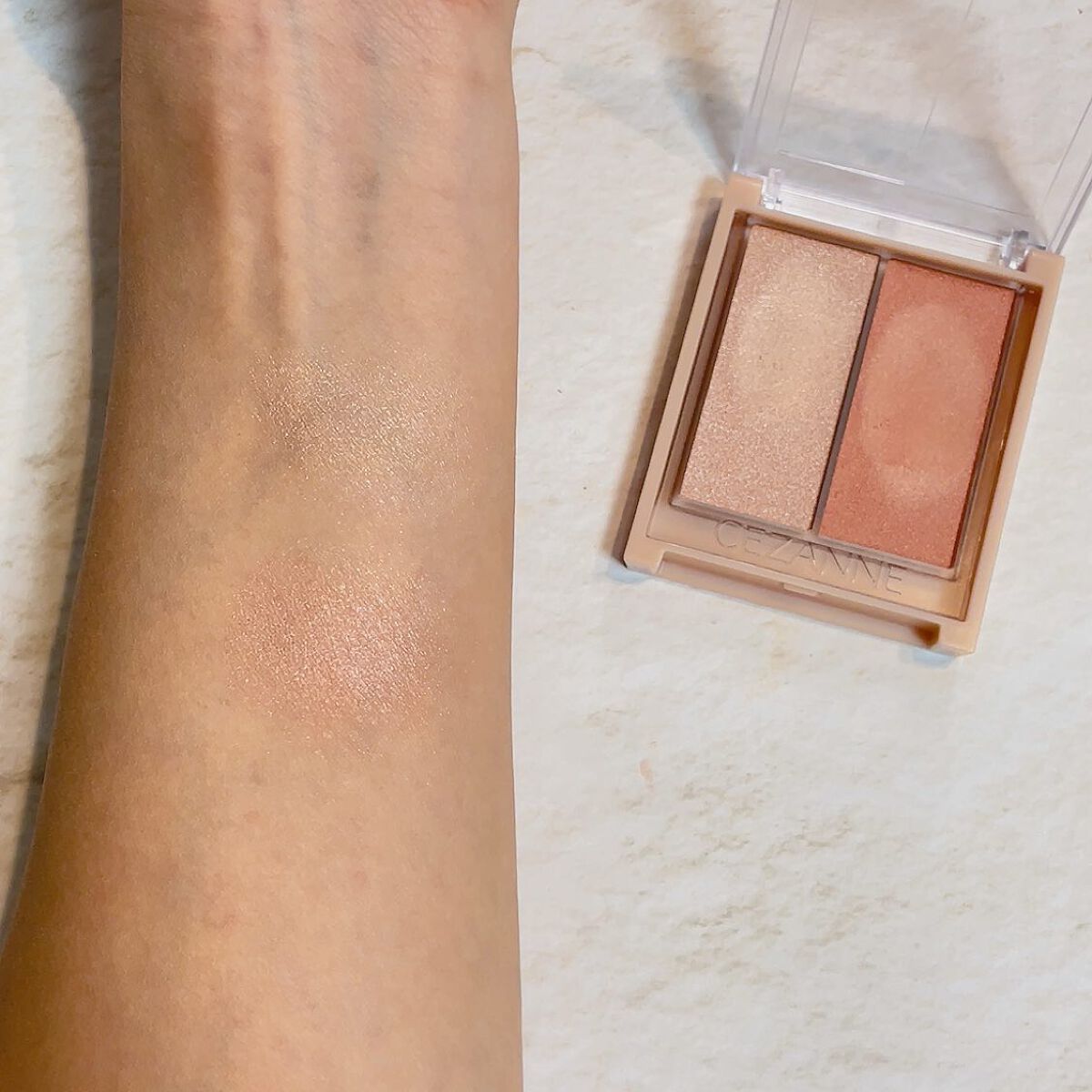 フェイスグロウカラー/CEZANNE/クリームハイライトを使ったクチコミ（3枚目）