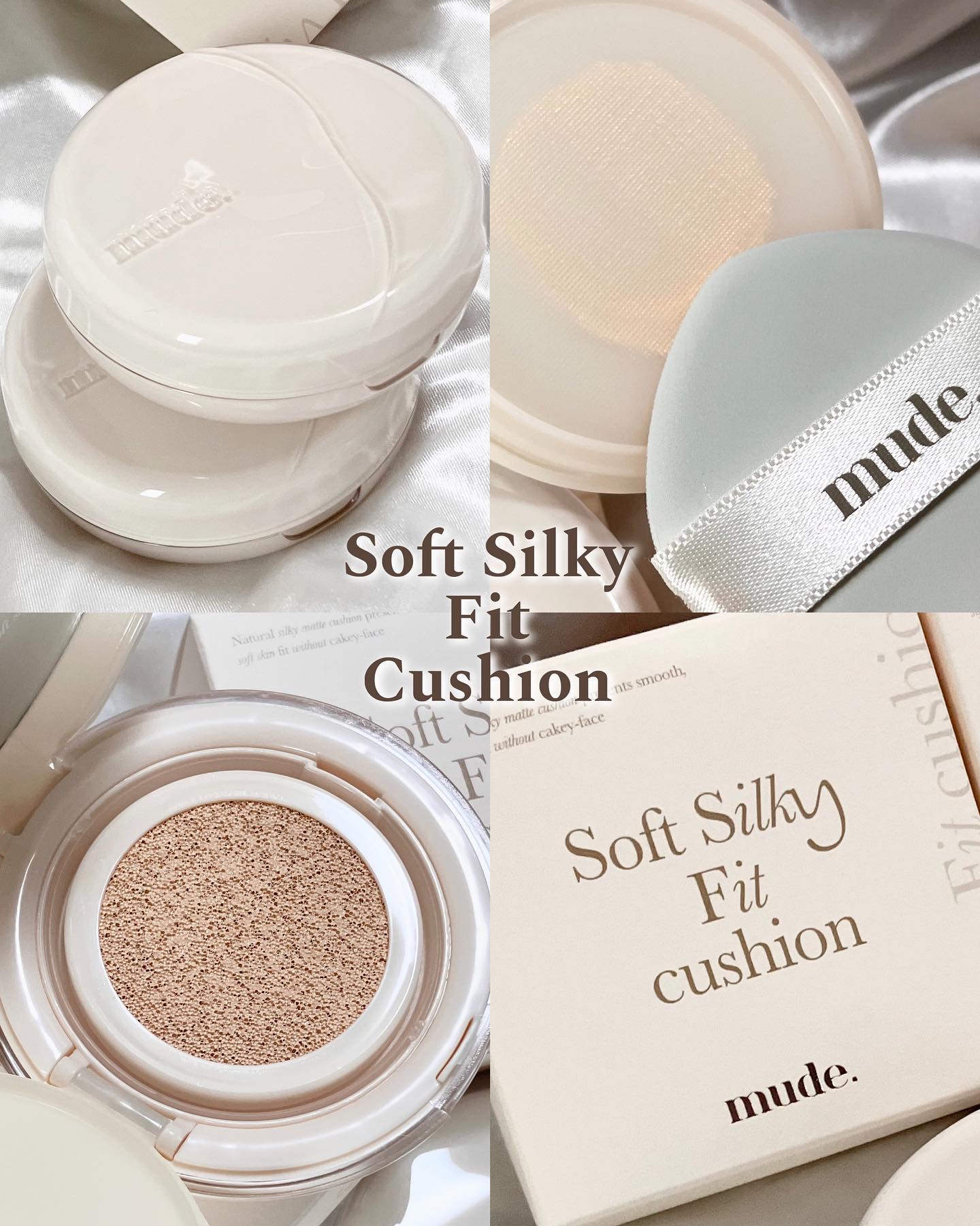 ソフトシルキーフィットクッション/mude./クッションファンデーションを使ったクチコミ（1枚目）