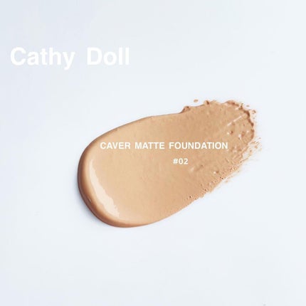 カバーマットファンデーション 02 ライトベージュ/CathyDoll/クリーム・エマルジョンファンデーションを使ったクチコミ(2枚目)