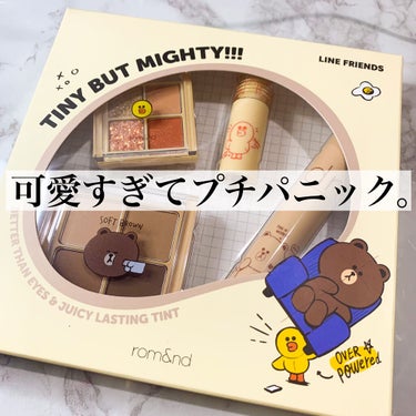 Qoo10メガ割購入品♡


rom&nd LINE FRIENDS EDITION 
(メガ割価格 2464円)

今回のメガ割でいっちばん楽しみだったやつ！



全色、このBOXだけの限定カラー🥺