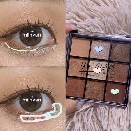 UR GLAM BLOOMING EYE COLOR PALETTE/U R GLAM/アイシャドウパレットを使ったクチコミ(3枚目)