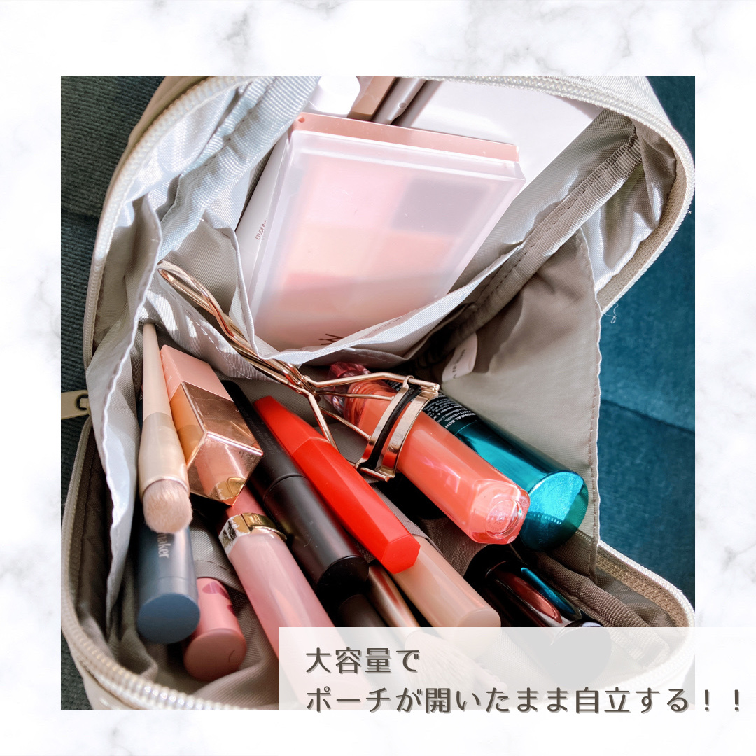 ナイロンメイクポーチ/無印良品/化粧ポーチを使ったクチコミ（3枚目）