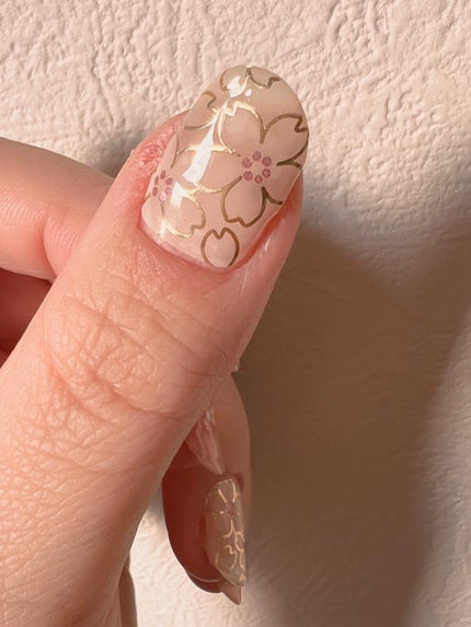 貼るジェルネイル/セリア/ネイルシールを使ったクチコミ(6枚目)