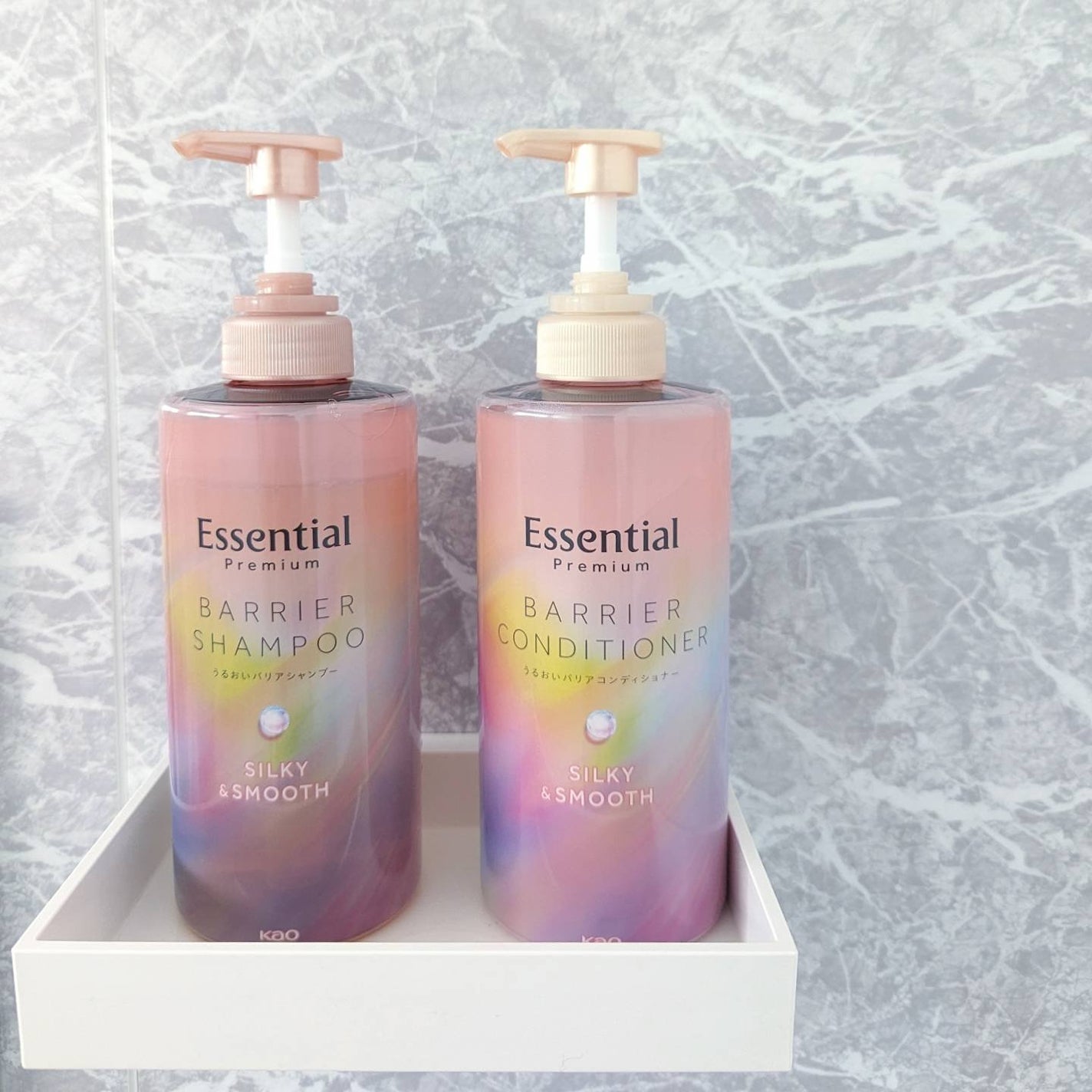 エッセンシャルプレミアム バリアシャンプー・コンディショナー シルキー&スムース/エッセンシャル/市販シャンプーを使ったクチコミ(1枚目)