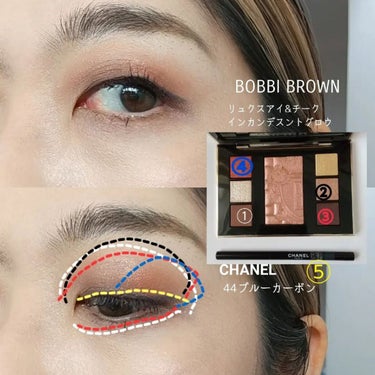 リュクス アイ & チーク パレット/BOBBI BROWN/パウダーアイシャドウを使ったクチコミ（3枚目）