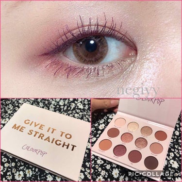 Give It To Me Straight/ColourPop/アイシャドウパレットを使ったクチコミ（1枚目）