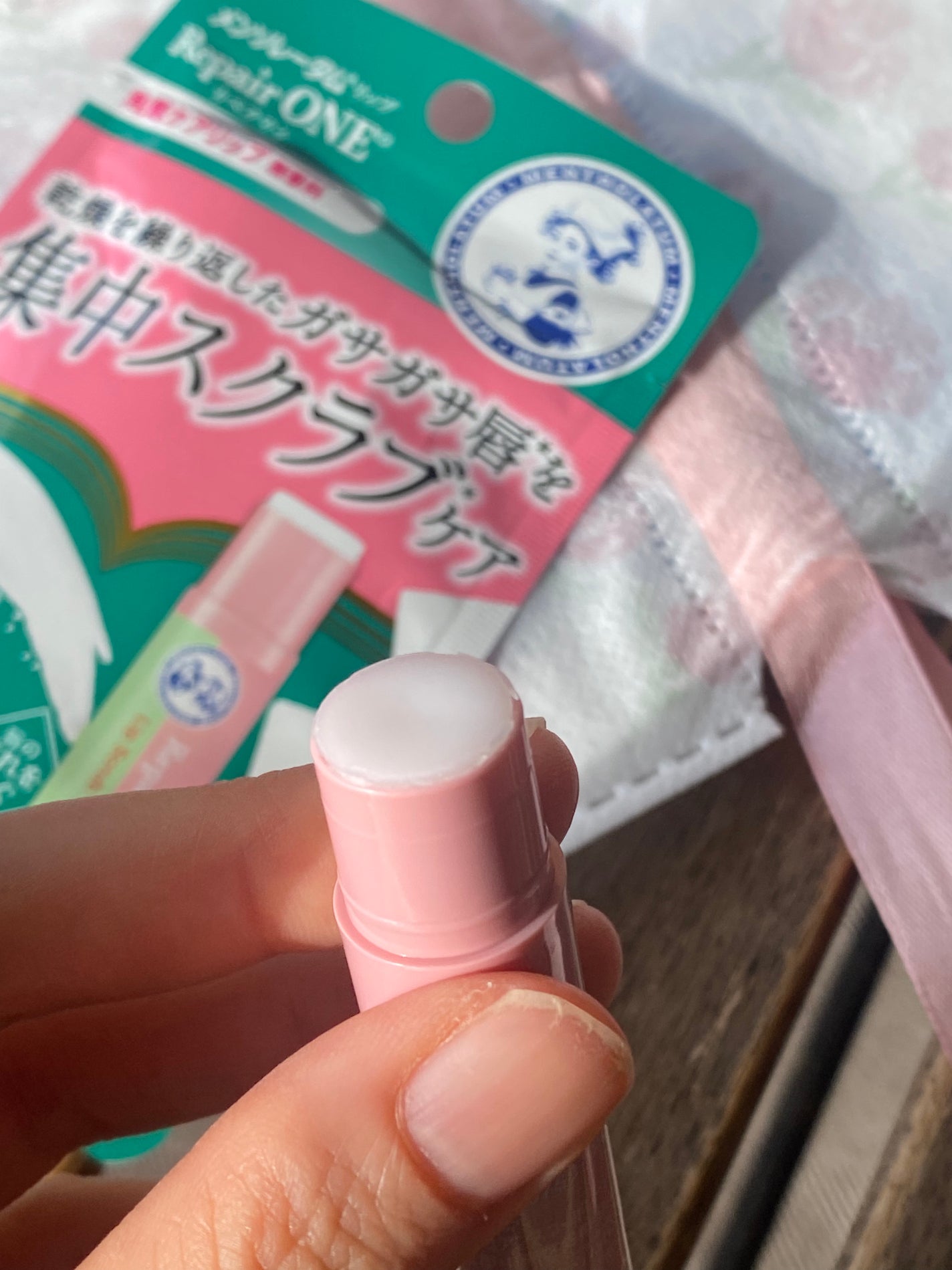 メンソレータム リペアワン 角質ケアリップ/メンソレータム/リップクリームを使ったクチコミ(2枚目)