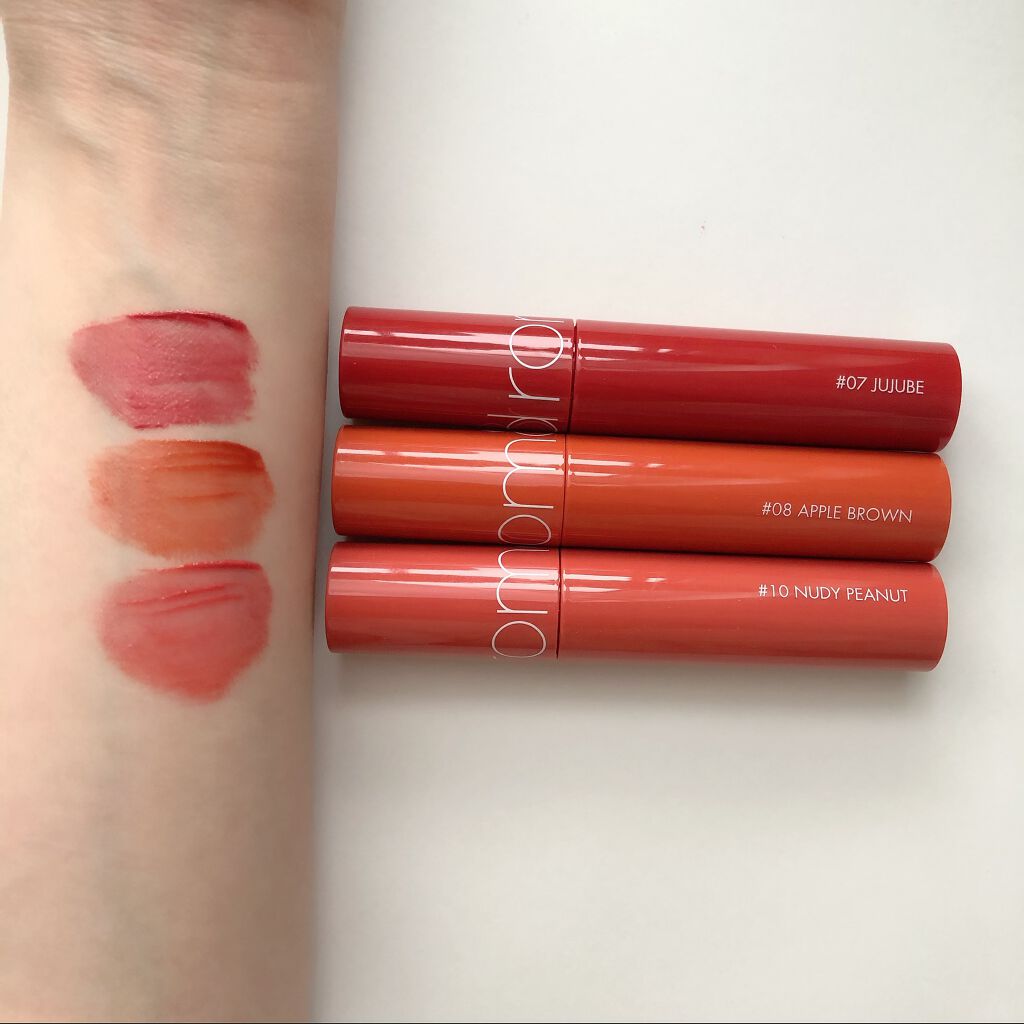 ジューシーラスティングティント/rom&nd/リップティントを使ったクチコミ（3枚目）