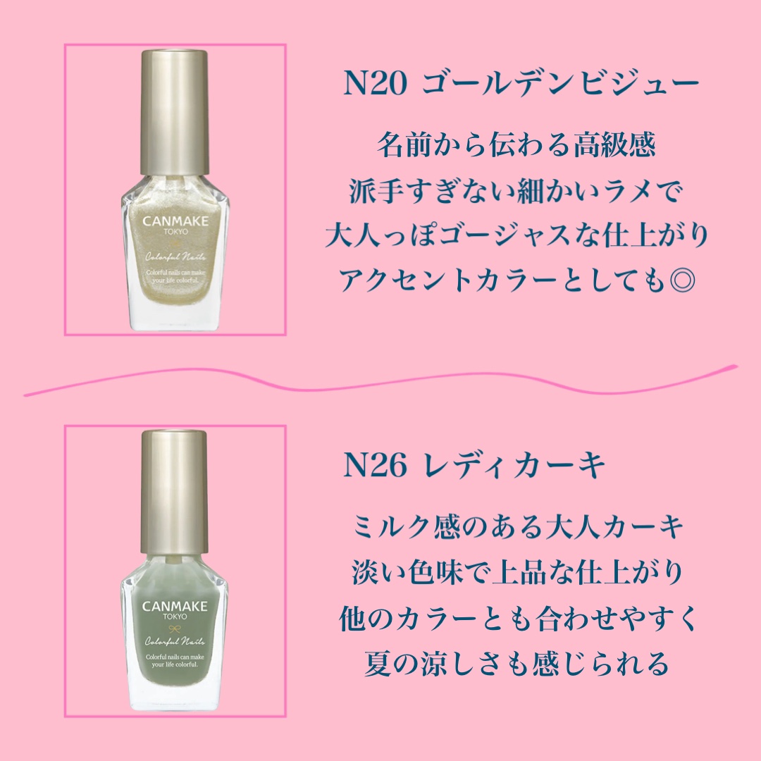 カラフルネイルズ/キャンメイク/マニキュアを使ったクチコミ（3枚目）