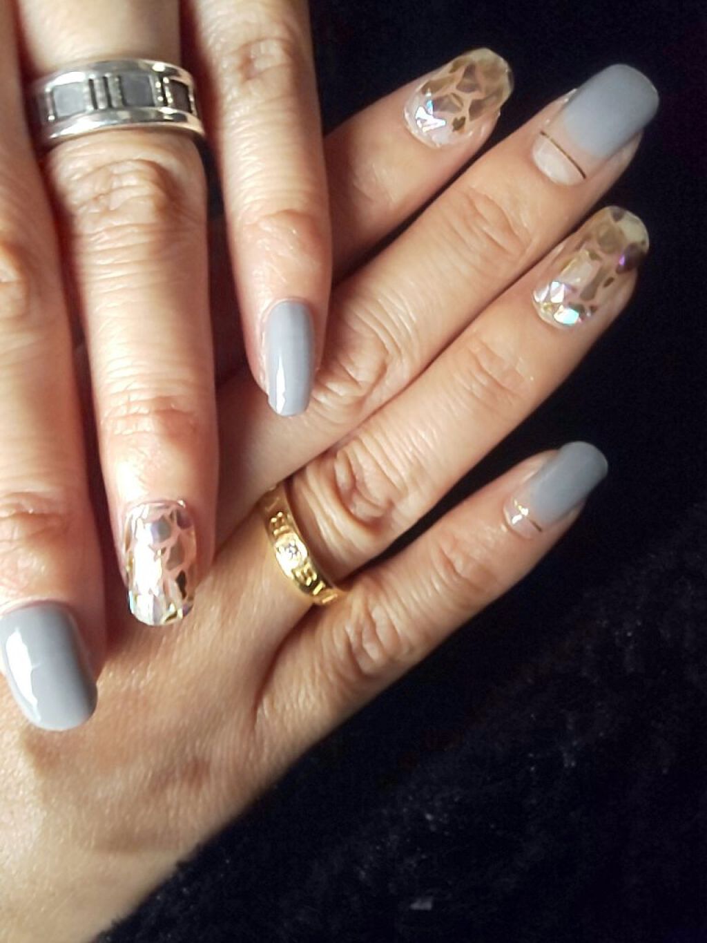 セミキュアジェルネイル（ハンド） ND-028 N Amethyst /ohora/ネイルシールを使ったクチコミ（3枚目）