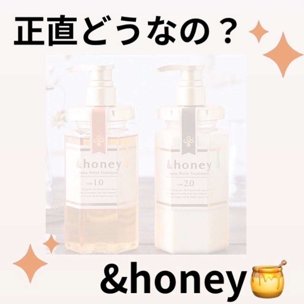 ディープモイスト シャンプー1.0/ヘアトリートメント2.0/&honey/市販シャンプーを使ったクチコミ(1枚目)