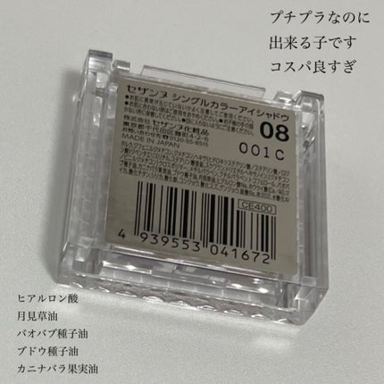 シングルカラーアイシャドウ/CEZANNE/単色アイシャドウを使ったクチコミ(4枚目)