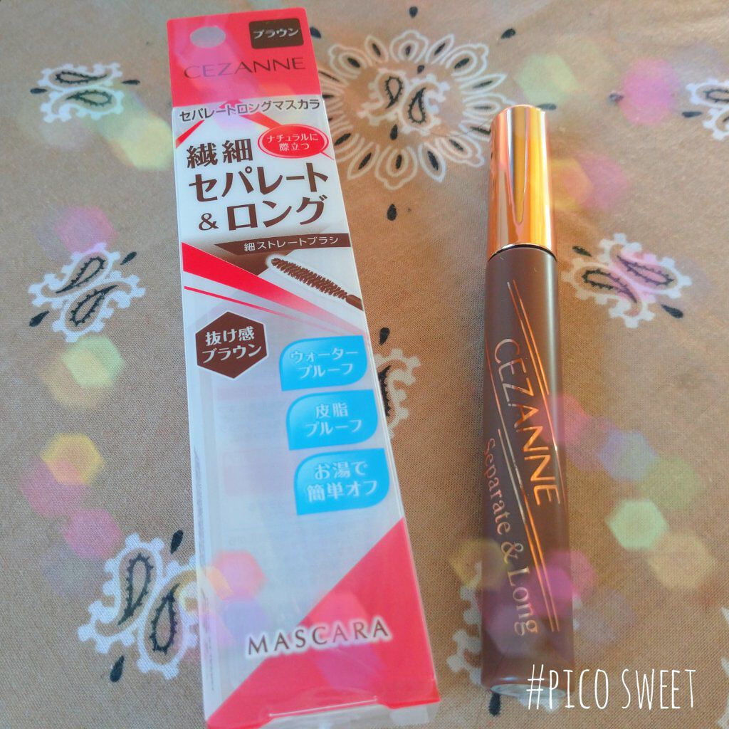 セパレートロングマスカラ ブラウン/CEZANNE/マスカラを使ったクチコミ（2枚目）