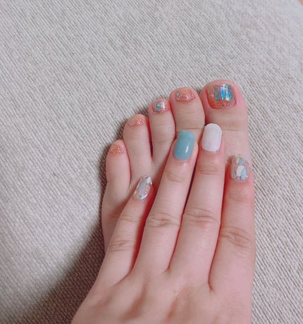 セミキュアジェルネイル(ハンド)/ohora/ネイルシールを使ったクチコミ(4枚目)