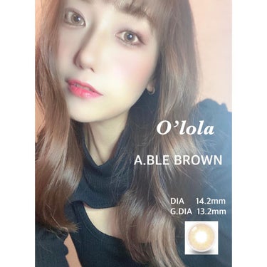 エーブルブラウンマンスリー (A.BLE BROWN monthly)/OLOLA/１ヶ月（１MONTH）カラコンを使ったクチコミ（1枚目）