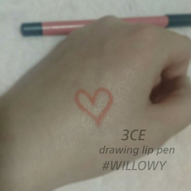 3CE ドローイングリップペン のクチコミ「

#3CE　drawing lip pen     #WILLOWY



💟使いやすいピー.....」（2枚目）
