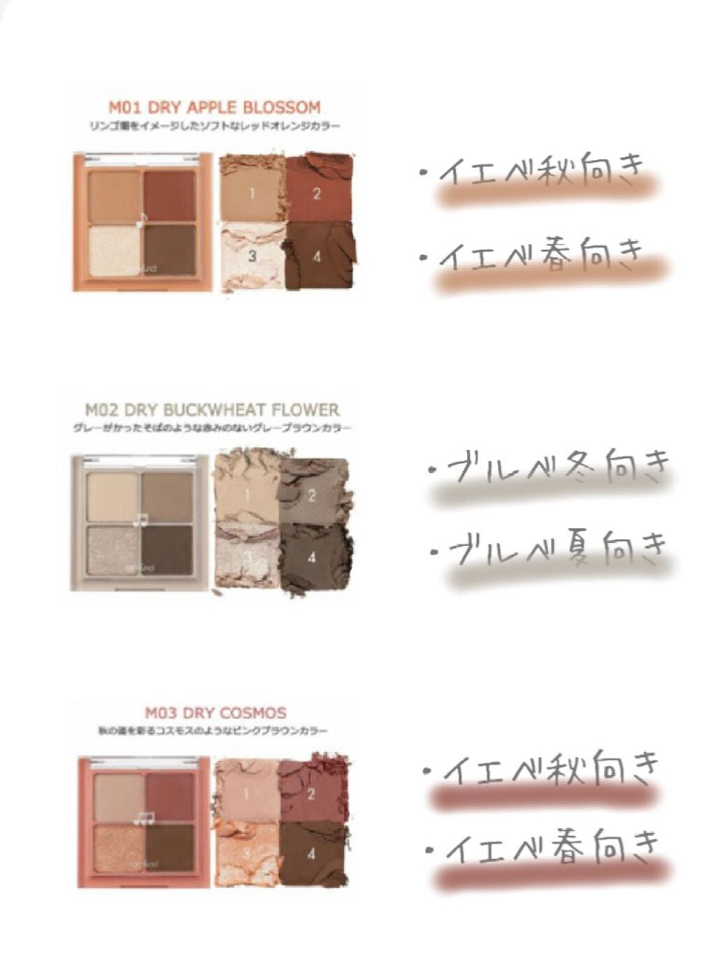 ベターザンアイズ/rom&nd/アイシャドウパレットを使ったクチコミ(3枚目)