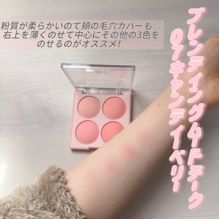 ブレンディングムードチーク 07 キャンディーベリー/dasique/パウダーチークを使ったクチコミ(2枚目)