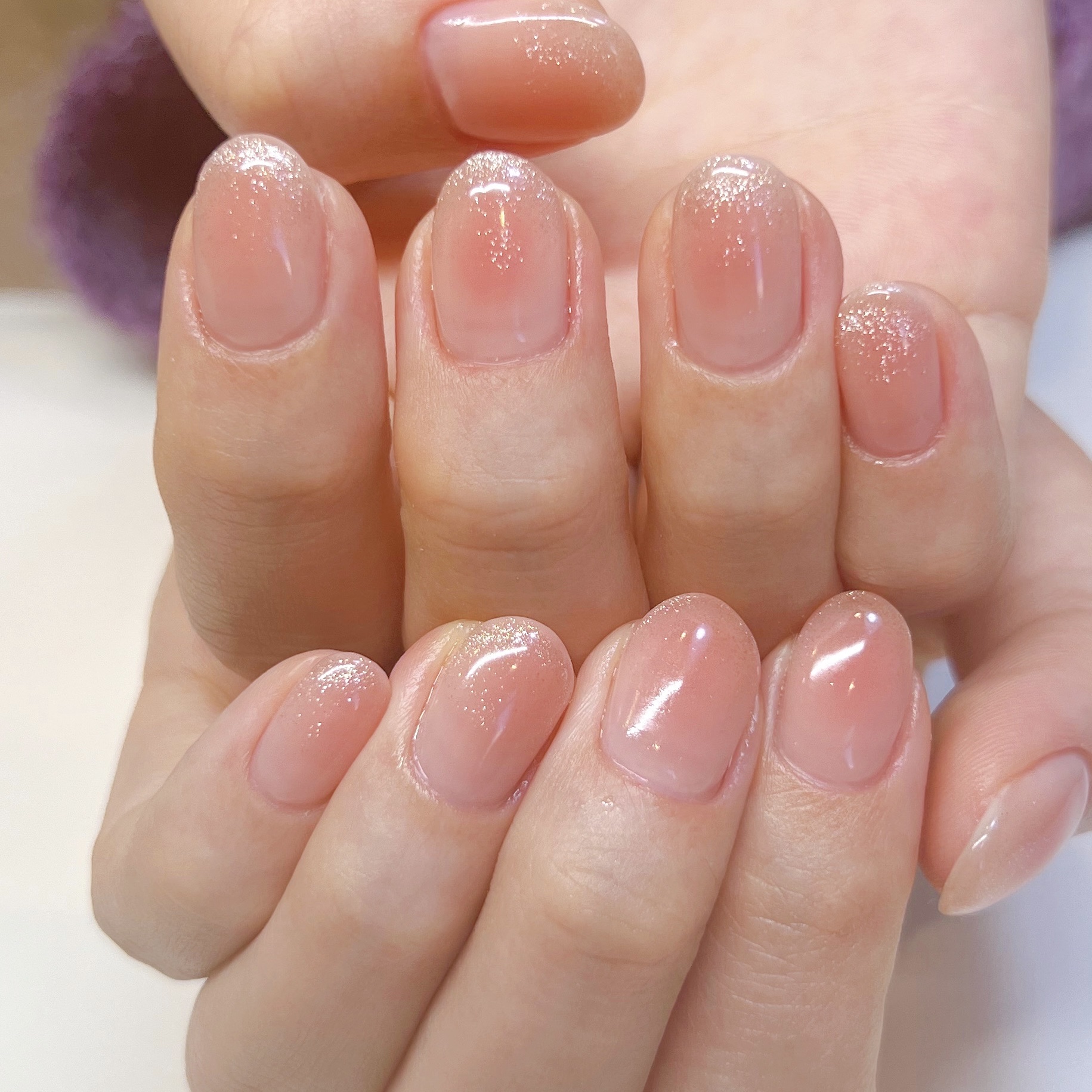 #チークネイルのネイルデザイン