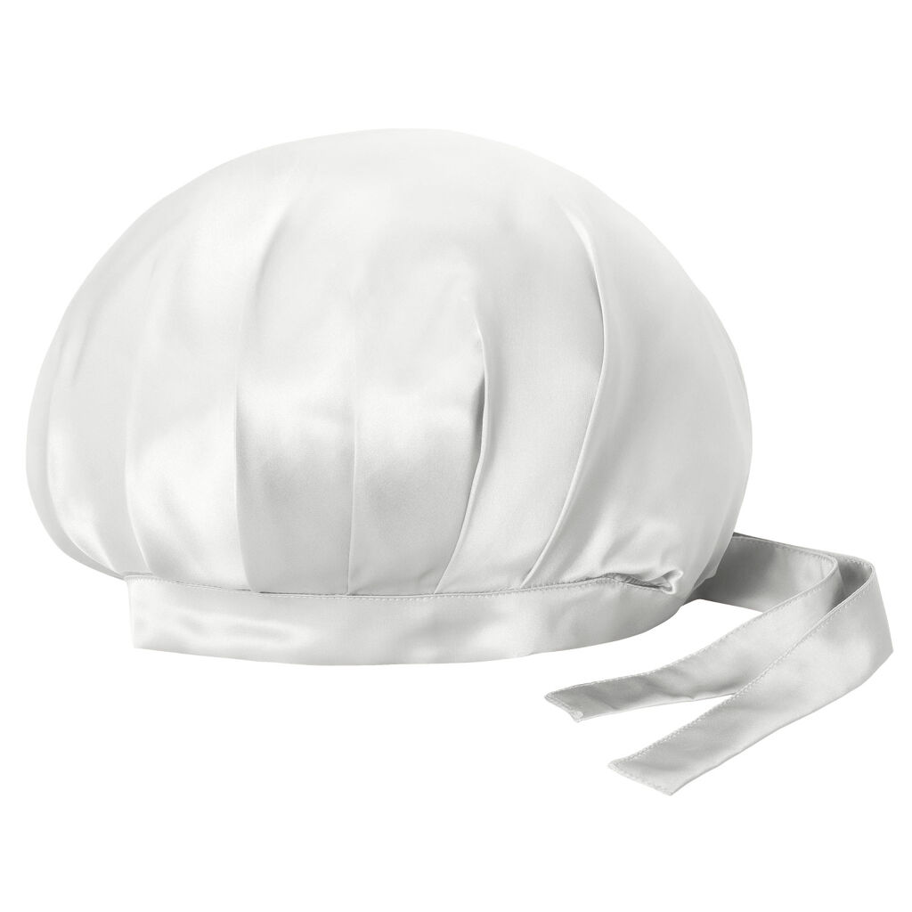 シルク ナイトキャップ（リボン） 06 ホワイト