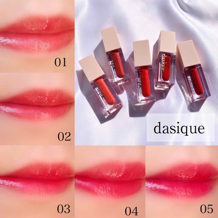 ウォーターグロスティント #01 Peach Fairy/dasique/リップティントを使ったクチコミ(1枚目)