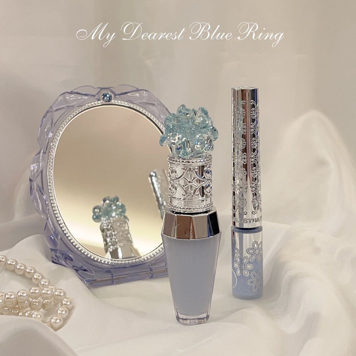 ジルスチュアート　アイダイヤモンド グリマー 08 something pure blue＜サムシングピュアブルー セント＞（限定色）/JILL STUART/グリッターを使ったクチコミ（2枚目）