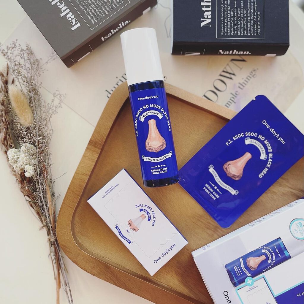 @onedaysyou_jp @onedaysyou 様の
【P.Z SSOC SSOC ノーモアブラックヘッド 企画セット】
をお試しさせていただきました😌

＼皮脂は抜かない、拭き取らない、これからは刺激なく溶かす！／

毛穴の皮脂の