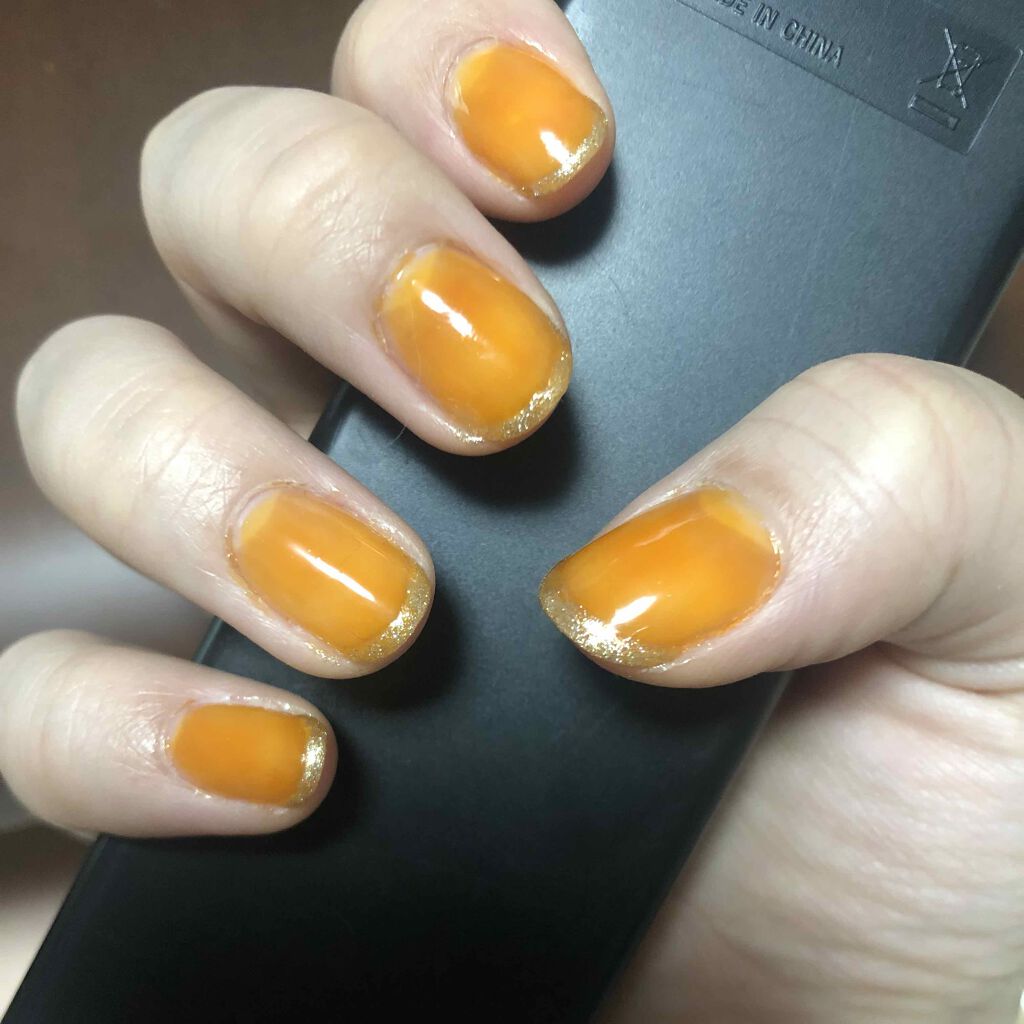 サンリオネイル Daisoを使った口コミ オレンジ ゴールドフレンチネイルどっちもダ By かぴ 混合肌 代後半 Lips