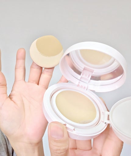 アクアリー スキンウェア カバー 01 ライトベージュ/ESPRIQUE/クッションファンデーションを使ったクチコミ(2枚目)