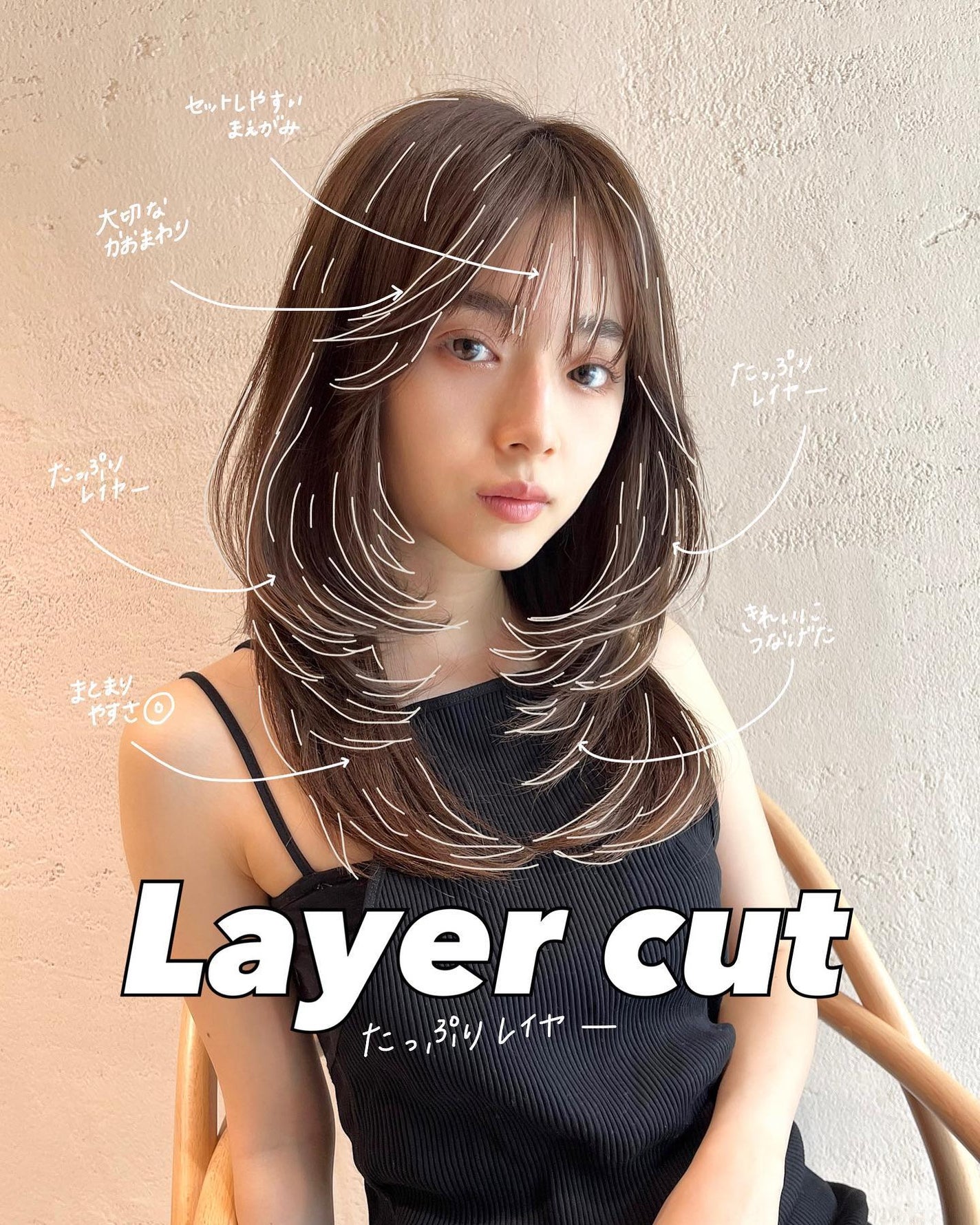 HARUNA on LIPS 「ふわっとレイヤーカット💇🏼♀️顔周りを丁寧に💭さらっとスタイ..」(1枚目)