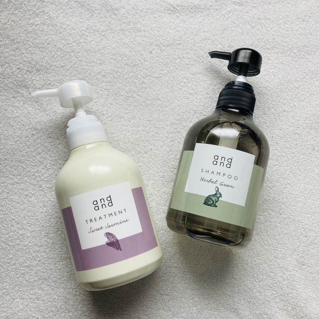 ときめく スウィートジャスミンの香り トリートメント ポンプ(480ml)/and and/洗い流すヘアトリートメントを使ったクチコミ（1枚目）