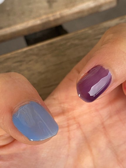 ムードペブルネイル 17 Blue Bell/rom&nd/マニキュアを使ったクチコミ(2枚目)