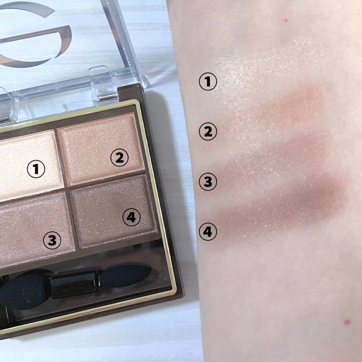 スキニーリッチシャドウ/excel/アイシャドウパレットを使ったクチコミ（3枚目）