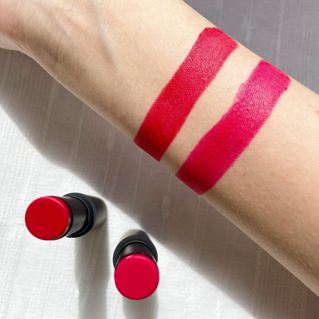 スマッジセミマットリップスティック RDC01 FORCEFUL/NAMING./口紅を使ったクチコミ（3枚目）