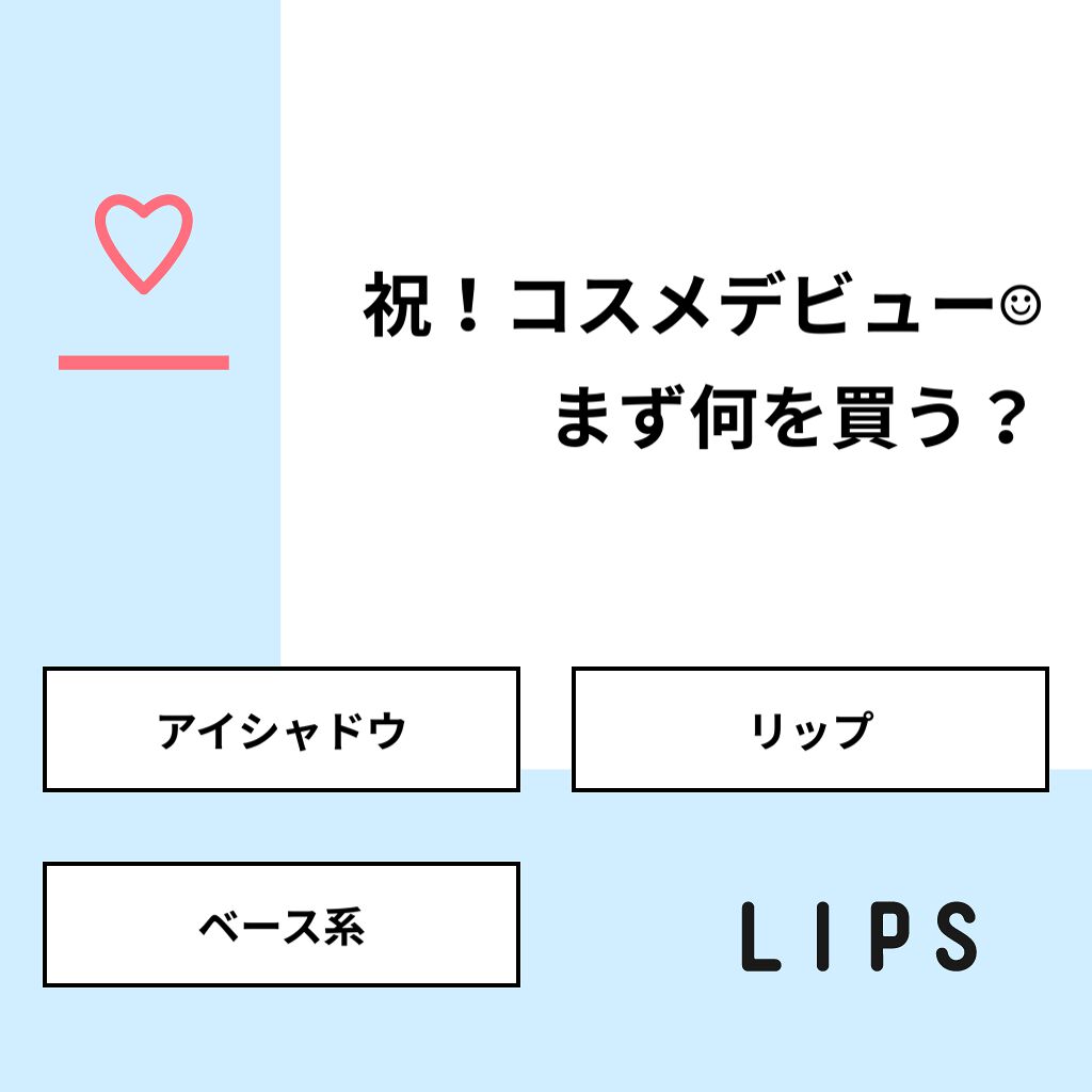 ぴろばくた on LIPS 「【質問】祝!コスメデビュー︎︎︎︎︎☺︎まず何を買う?【回答】..」(1枚目)