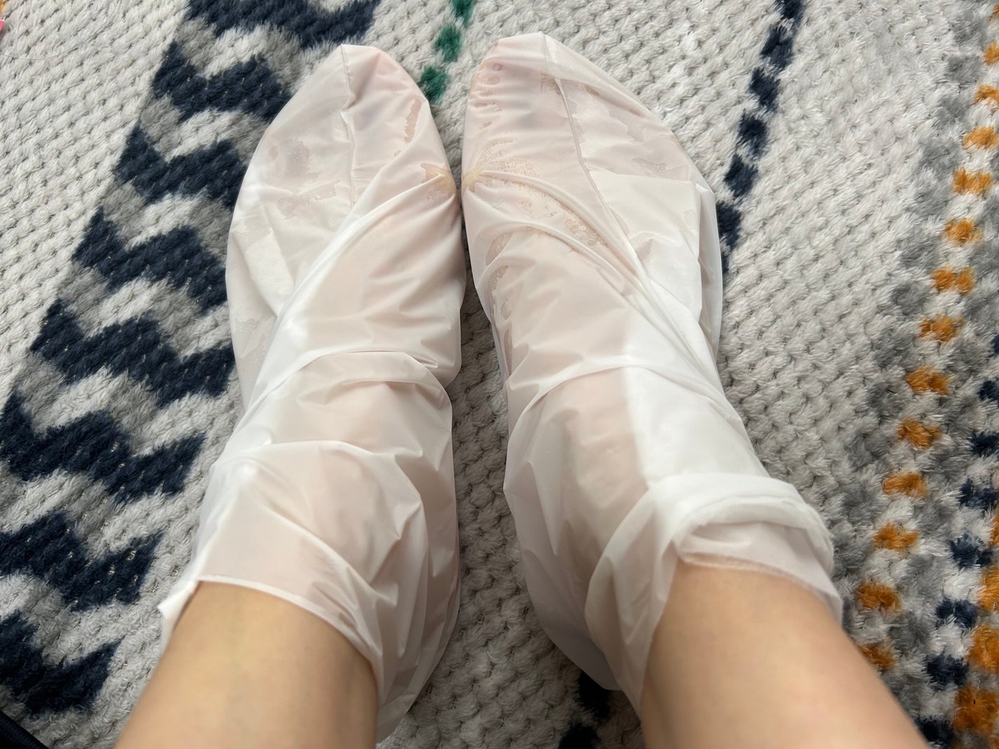 フットマスクパック/DAISO/レッグ・フットケアを使ったクチコミ(3枚目)