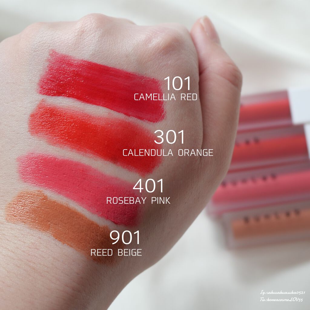 カラーウェイベルベットリップティント/BUNLAB/リップティントを使ったクチコミ（2枚目）